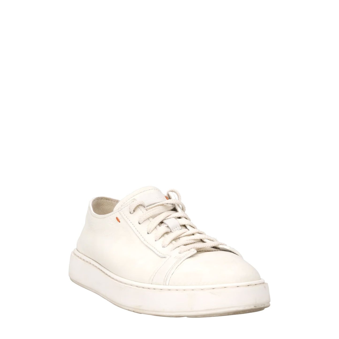 SANTONI Mens Biking Sneakers Lace Up Low Top White Leather UK 7.5 RRP 475 — View 2