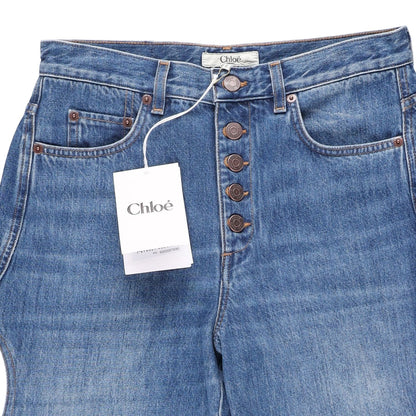 CHLOE Womens Chloe Trouser Denim Wide Leg Jeans Blue Relaxed Fit  28 RRP 762.4 — View 10