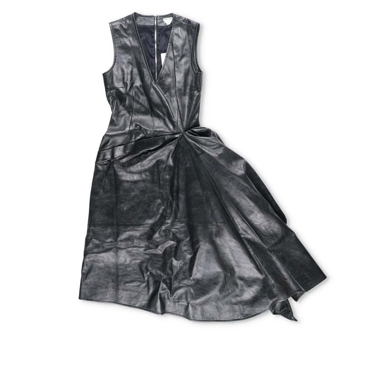 BOTTEGA VENETA Womens Dress Knee Length Sleeveless Side Drop Grey 40 RRP 5200 — View 5