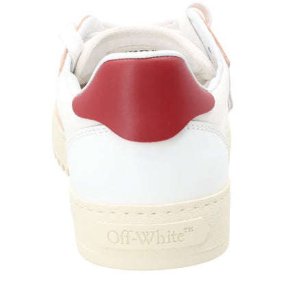 OFF WHITE Womens 5.0 Sneakers Leather Low Tops White Red Lace Up EU 39 RRP 450 — View 7