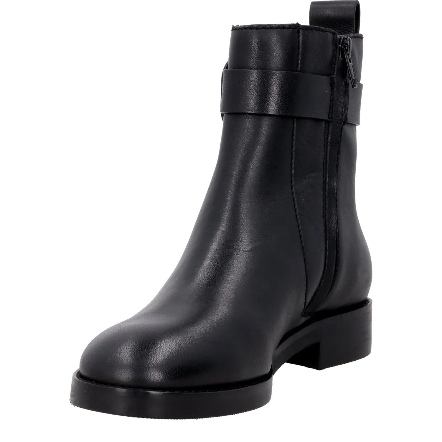 SEE BY CHLOE Womens Chany Flat Ankle Boots Black Leather Buckle UK 5 RRP 525 — View 3