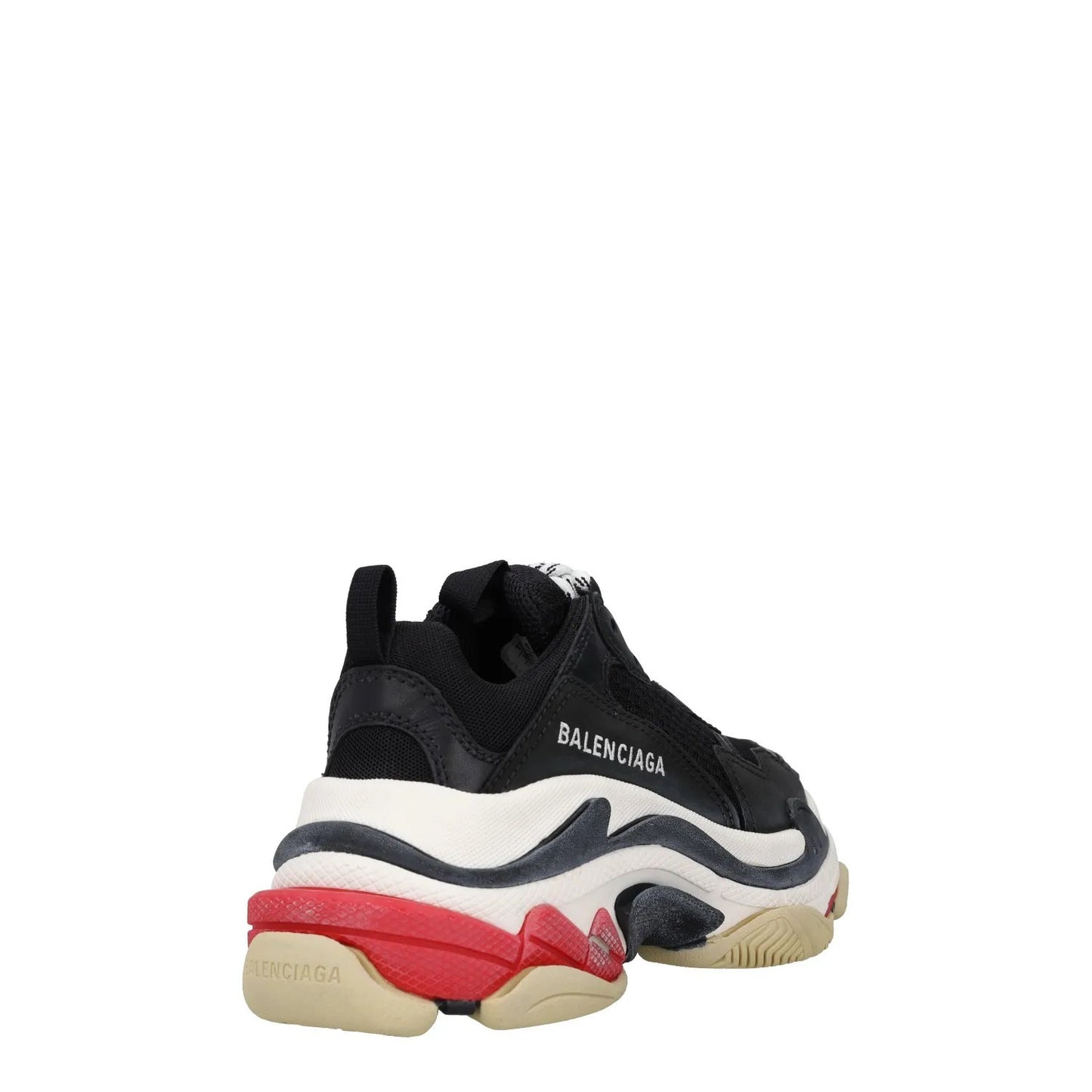 BALENCIAGA Womens Trainers Black White Red Leather Chunky Sole UK 2 RRP 865 — View 6