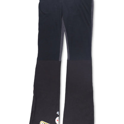 CONNER IVES Womens Flared Joggers Mixed Vintage Fibre Black Logo Size L RRP 250 — View 3