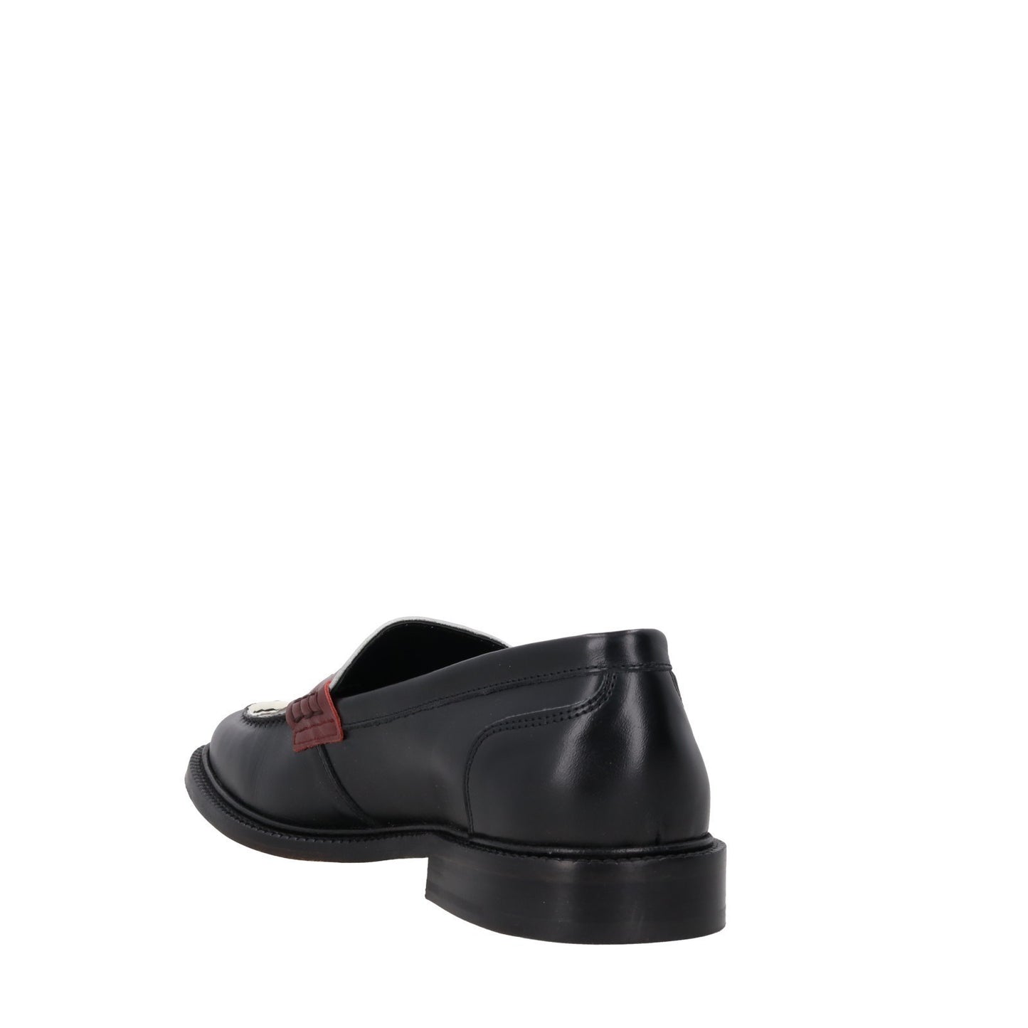 VINNYS Mens Townee Leather Tricolour Penny Loafers Black White Red EU 42 RRP 255 — View 5