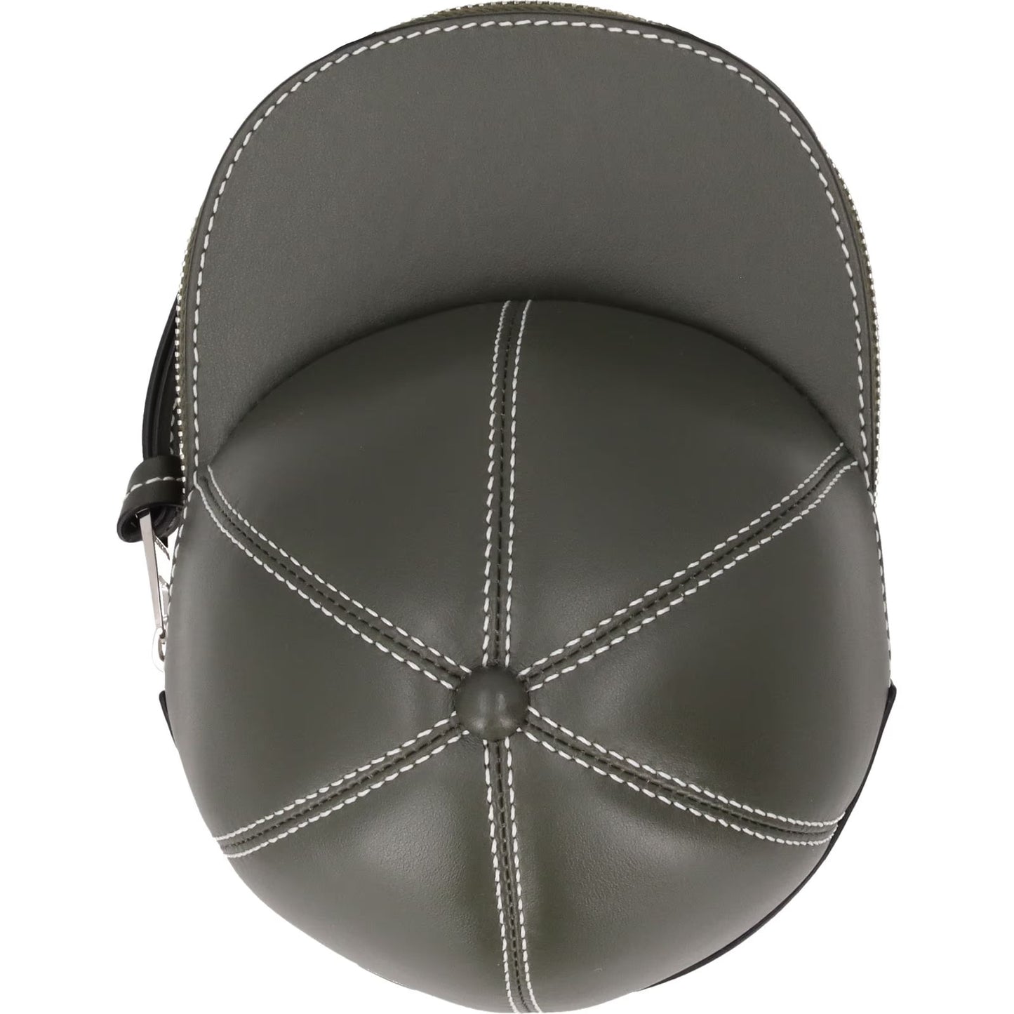 J.W. ANDERSON Womens Midi Cap Crossbody Bag Leather Army Green Size M RRP 490