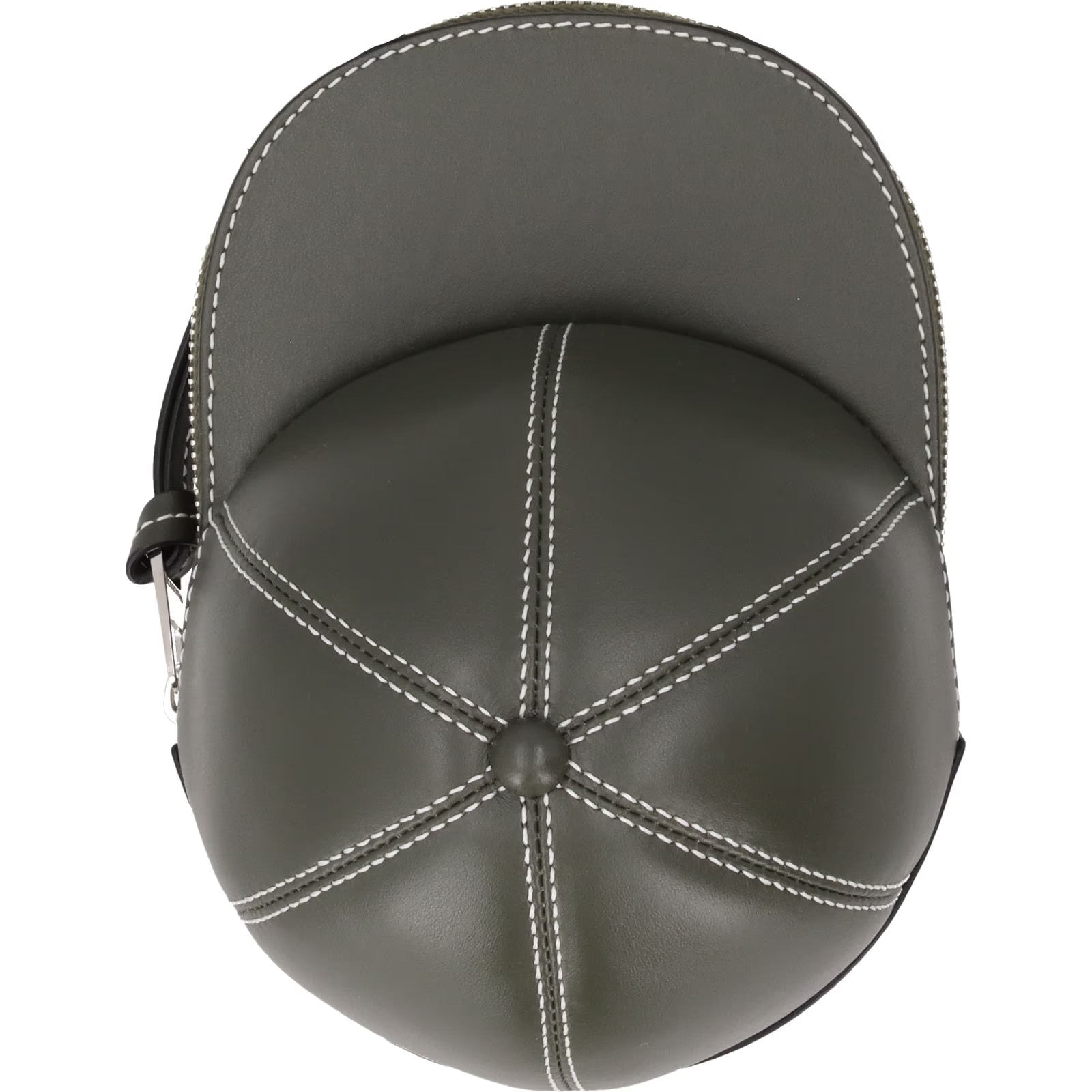 J.W. ANDERSON Womens Midi Cap Crossbody Bag Leather Army Green Size M RRP 490