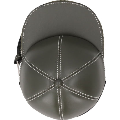 J.W. ANDERSON Womens Midi Cap Crossbody Bag Leather Army Green Size M RRP 490