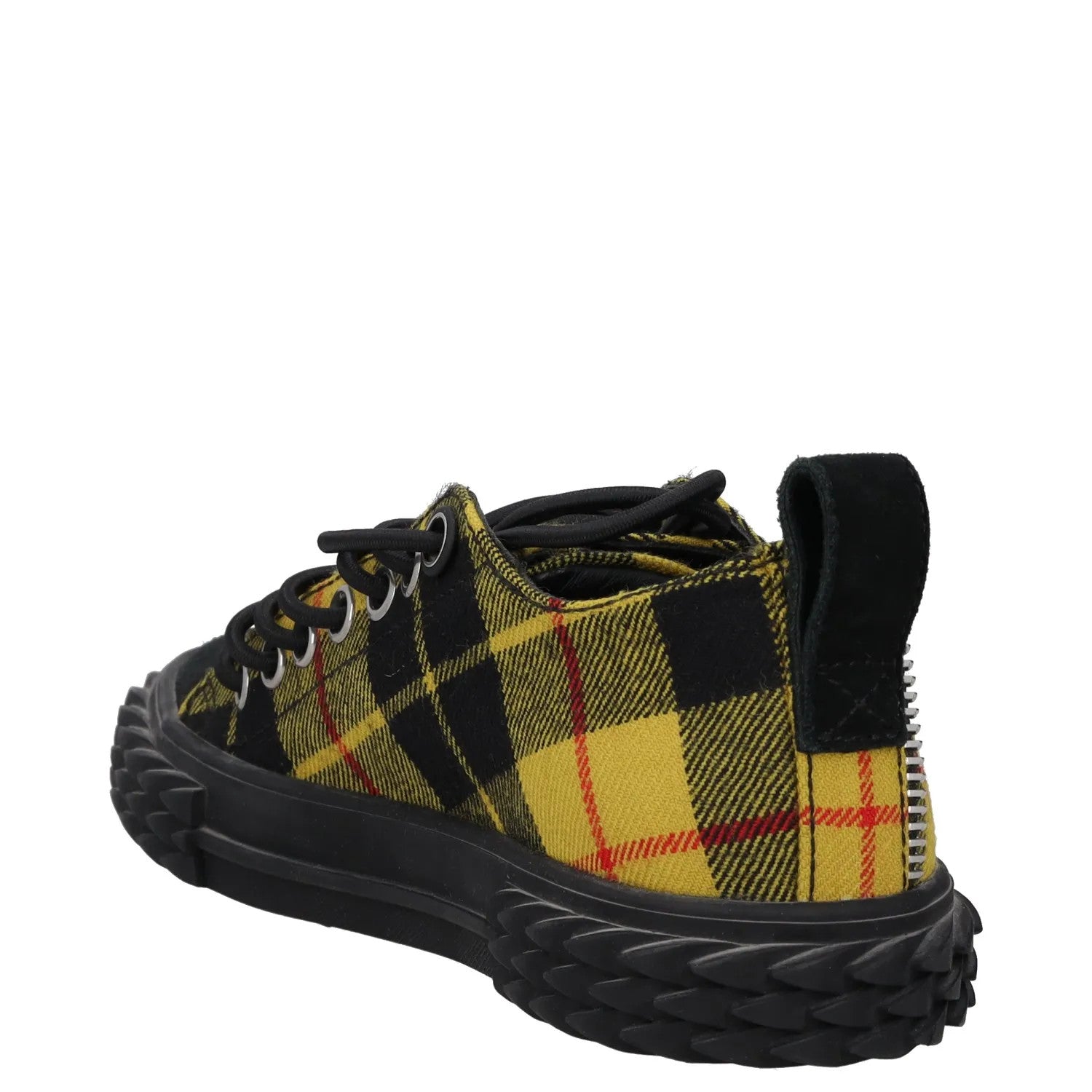 GIUSEPPE ZANOTTI Womens Trainers Yellow Synthetic Checkered Low Top UK 3 RRP 400 — View 5