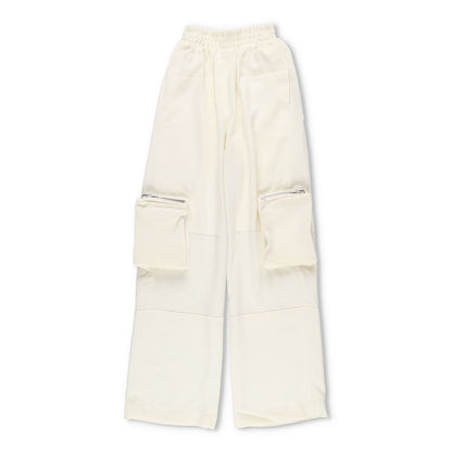 PARIS GEORGIA Womens Trousers Ivory White Wide Leg Side Pockets Size S RRP 250