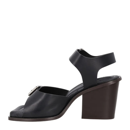 LEMAIRE Womens Strappy Heels Black Leather Calf Buckle Open Toe UK 5 RRP 631.6 — View 4