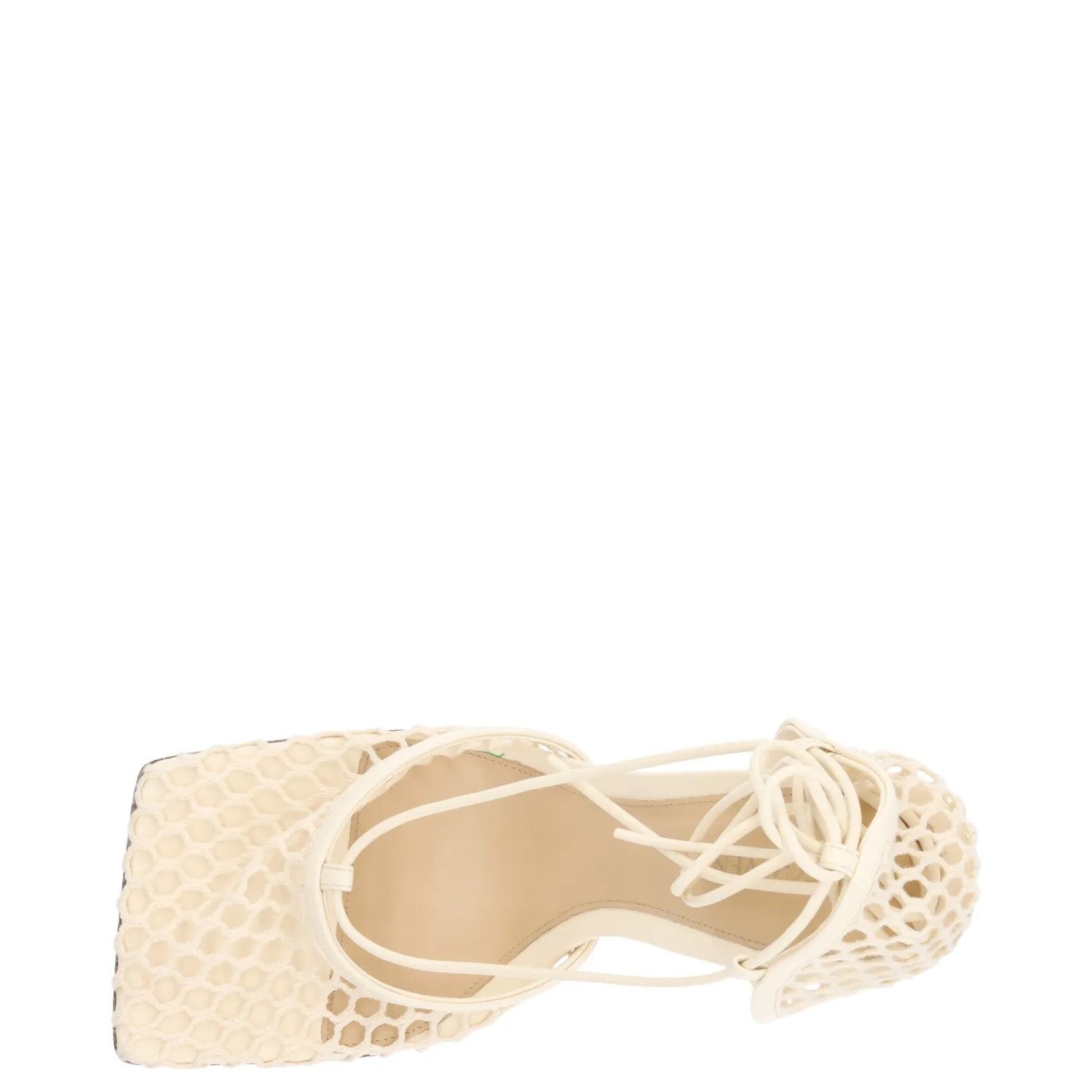 BOTTEGA VENETA Womens Court Heels Beige Synthetic Lace Open Toe UK 4 RRP 770 — View 7