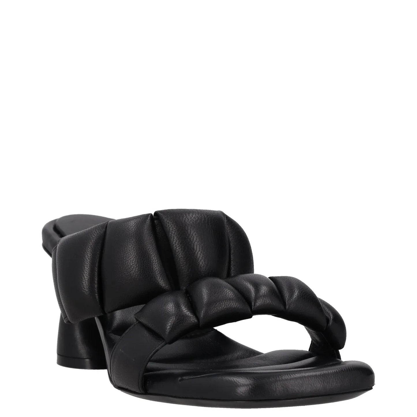 DRIES VAN NOTEN Womens Mid Banana Heel Double Strap Padded Mule Black UK7 RRP570 — View 2
