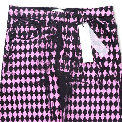 MAXIMILIAN Mens Trousers Diamond Pattern Pink Black Buttoned Size M RRP 300 — View 6