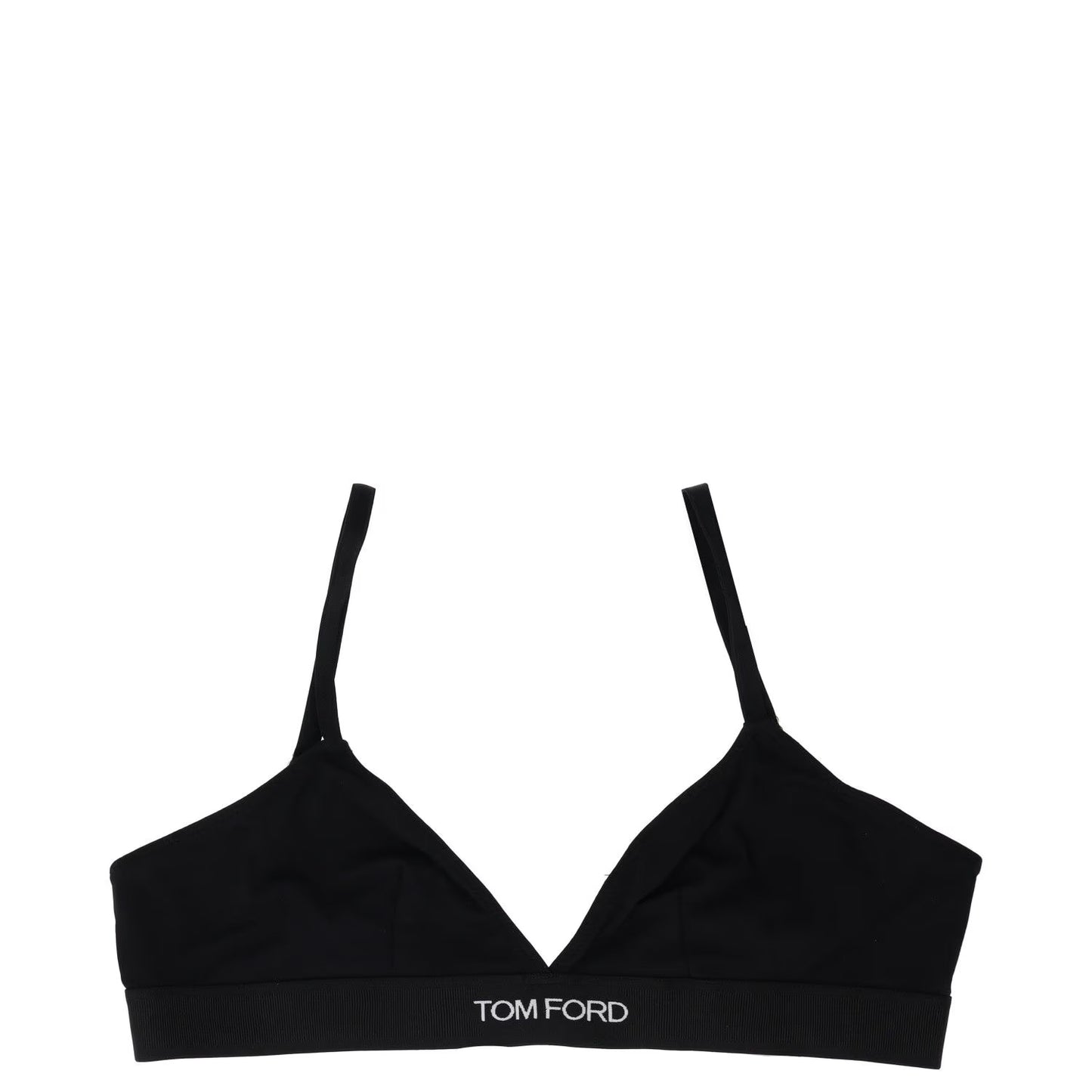 TOM FORD Womens Soft Cup Bra Jersey Logo Band Black Strap Size XL RRP 155 — View 2