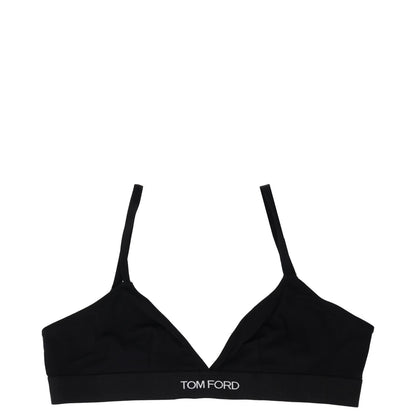 TOM FORD Womens Soft Cup Bra Jersey Logo Band Black Strap Size XL RRP 155 — View 2