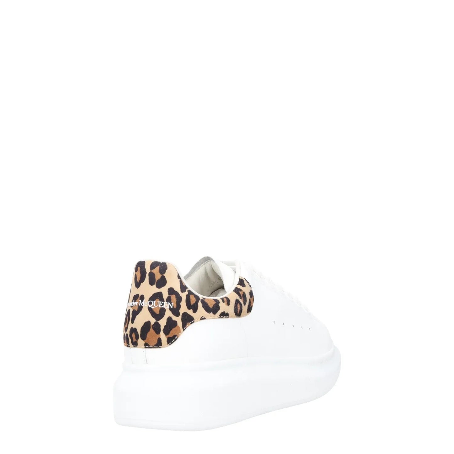 ALEXANDER MCQUEEN Womens White Leopard Print Leather Low Top Chunky UK 6 RRP 540 — View 6