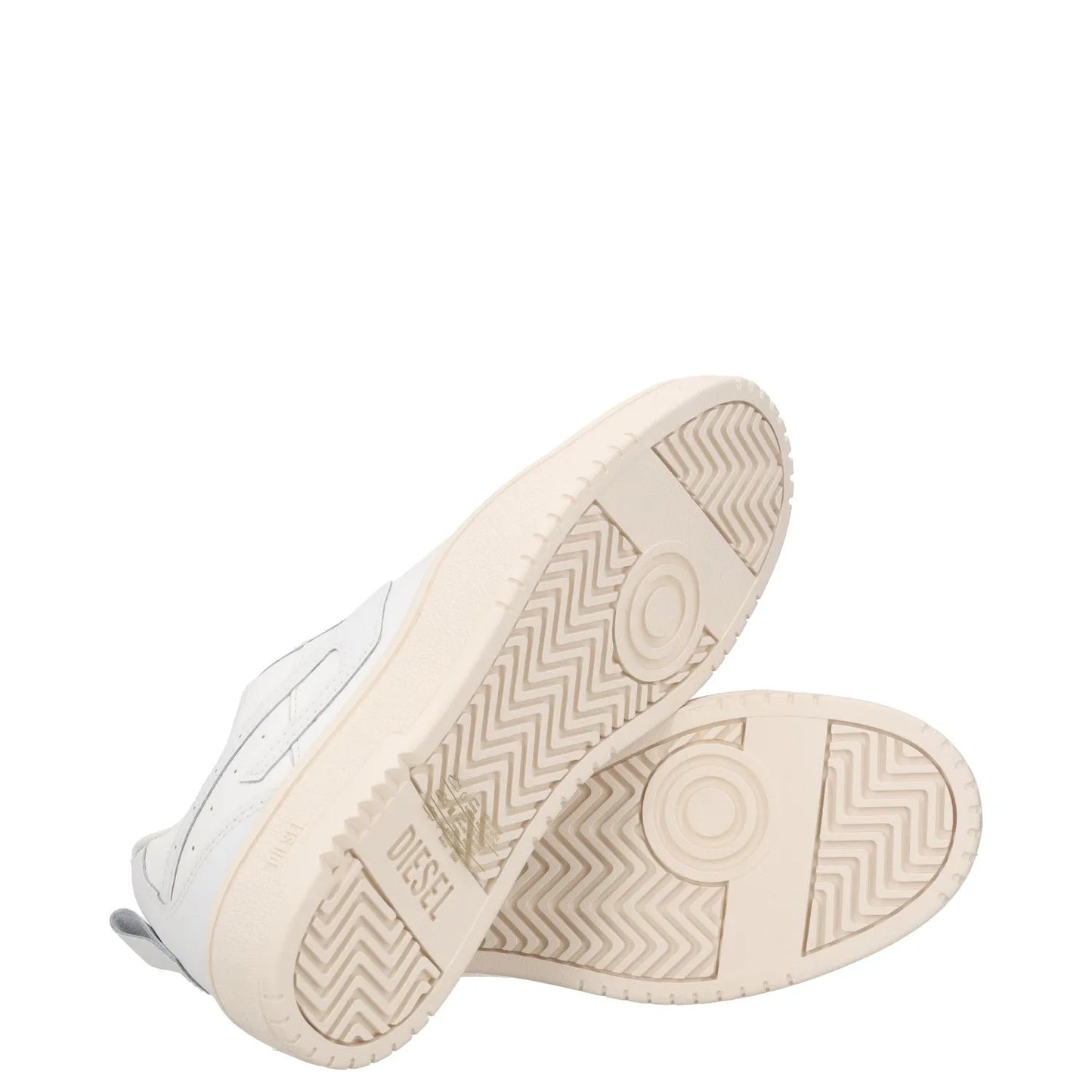 DIESEL Womens Trainer White Leather Low Top Lace Up Beige Sole UK 7.5 RRP 145 — View 8