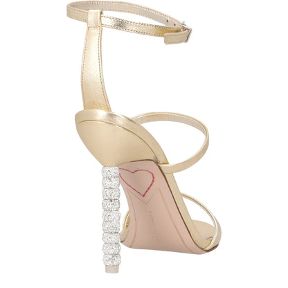 SOPHIA WEBSTER Womens Rosalind Crystal Sandals Leather Gold Heeled UK8.5 RRP 500 — View 6