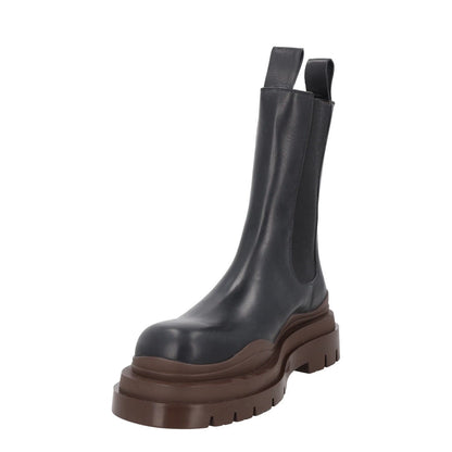 BOTTEGA VENETA Mens Chelsea Boots High Black Brown Leather UK 10 RRP 1080 — View 3