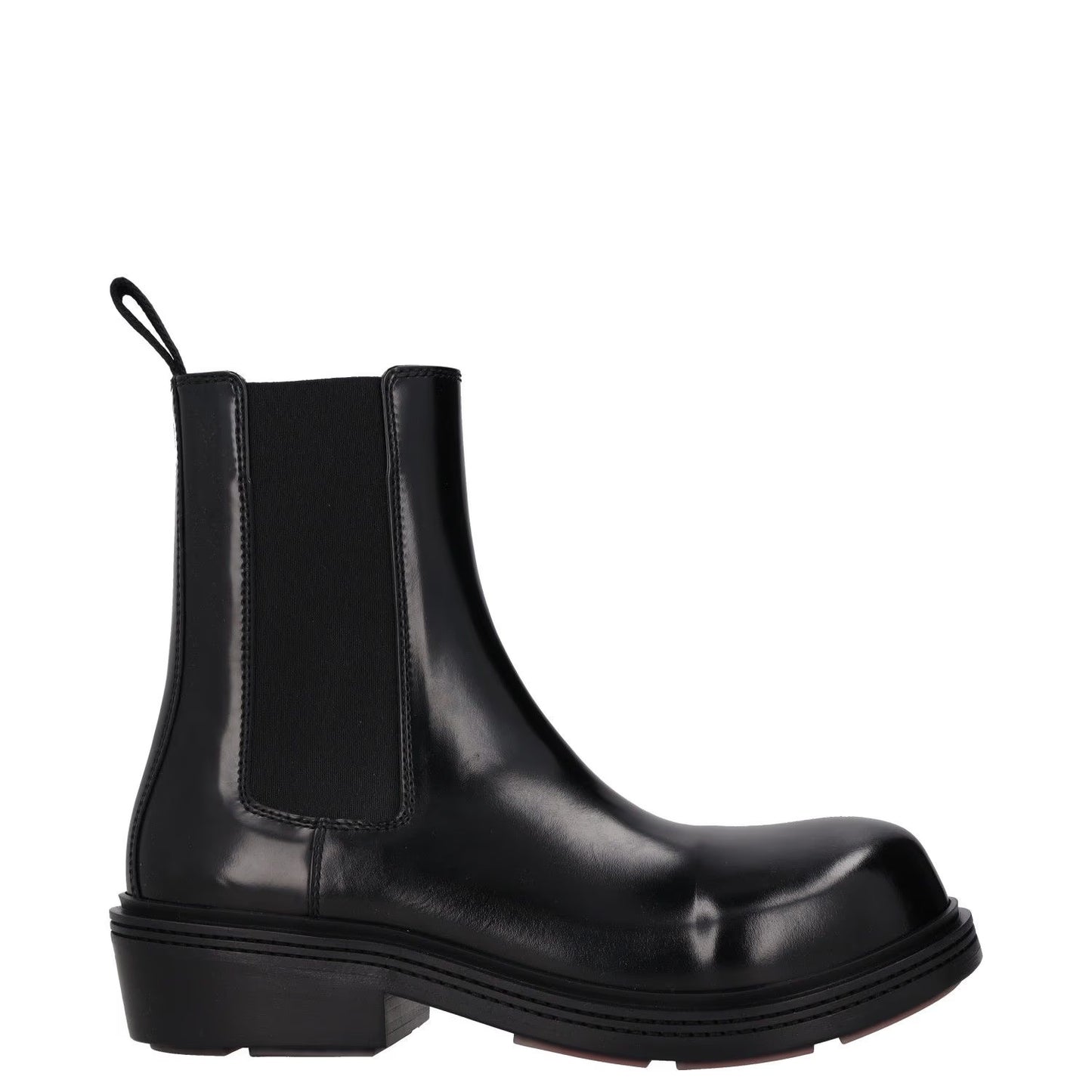 BOTTEGA VENETA Womens Chelsea Ankle Boot Vinyl Leather Black UK 4 RRP 1445