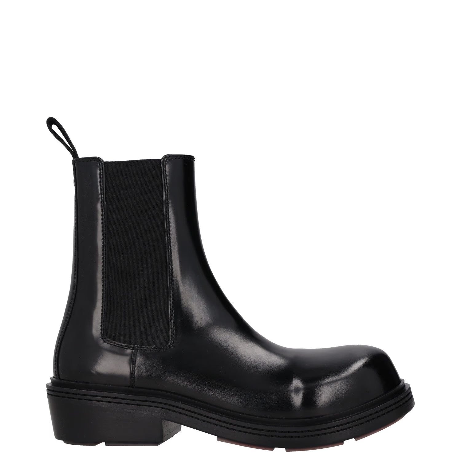 BOTTEGA VENETA Womens Chelsea Ankle Boot Vinyl Leather Black UK 4 RRP 1445