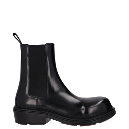 BOTTEGA VENETA Womens Chelsea Ankle Boot Vinyl Leather Black UK 4 RRP 1445