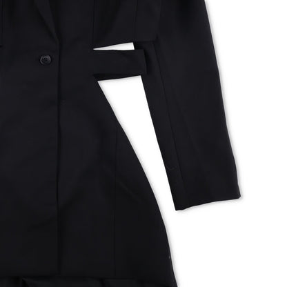 JACQUEMUS Womens La Robe Bari Long Sleeve Side C/O Mini Dress Black 40 RRP 830 — View 4