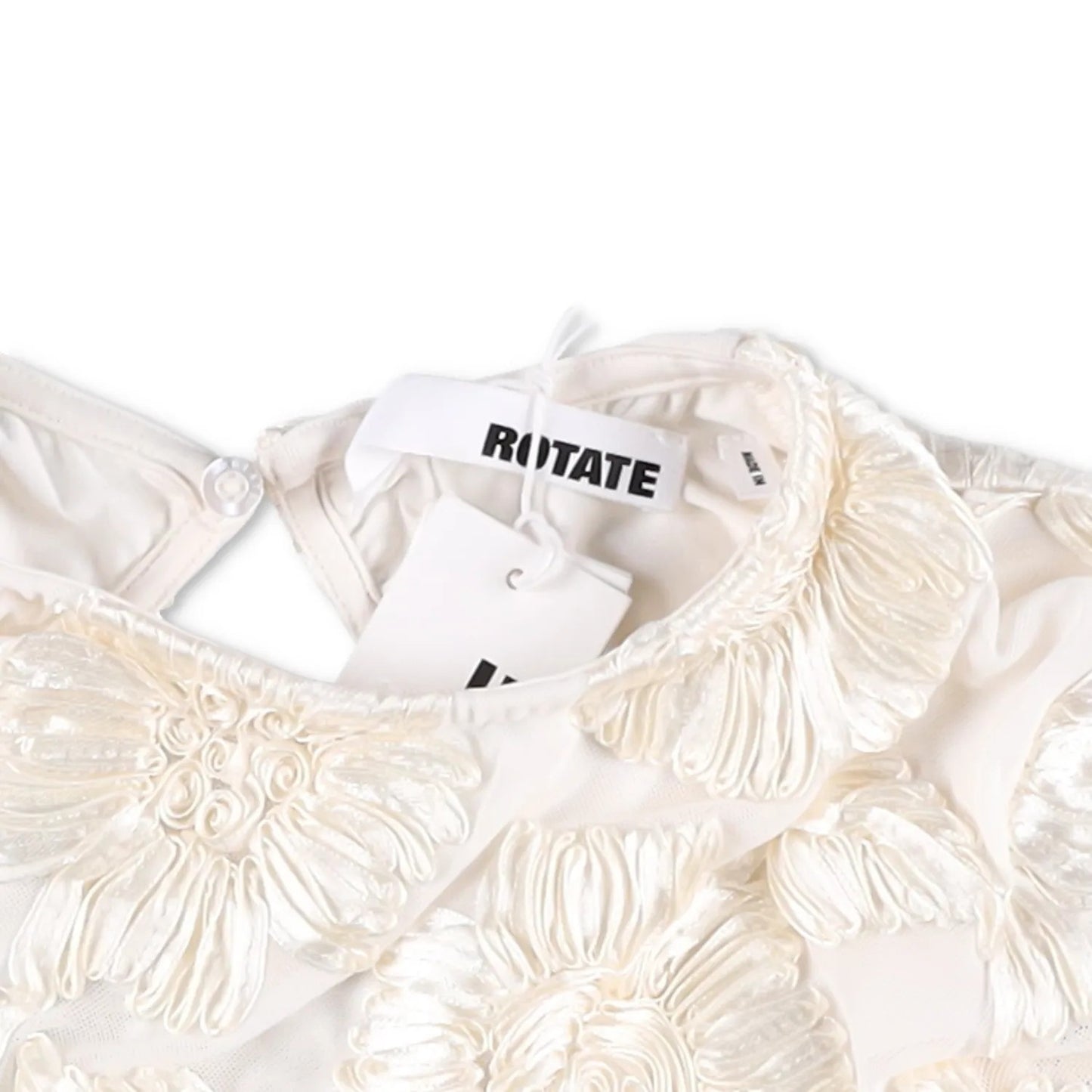 ROTATE Womens Dress Polyester Blend Ivory Lace Floral Flared Sleeve UK 10 RRP200 — View 7