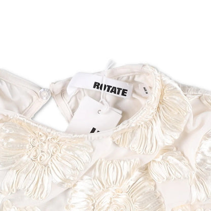 ROTATE Womens Dress Polyester Blend Ivory Lace Floral Flared Sleeve UK 10 RRP200 — View 7