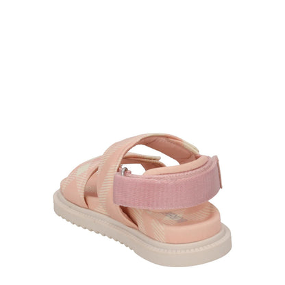 BURBERRY Girls Kids K1-Jamie Sandals Slingback Pink Nylon Salmon UK 2.5 RRP280 — View 5