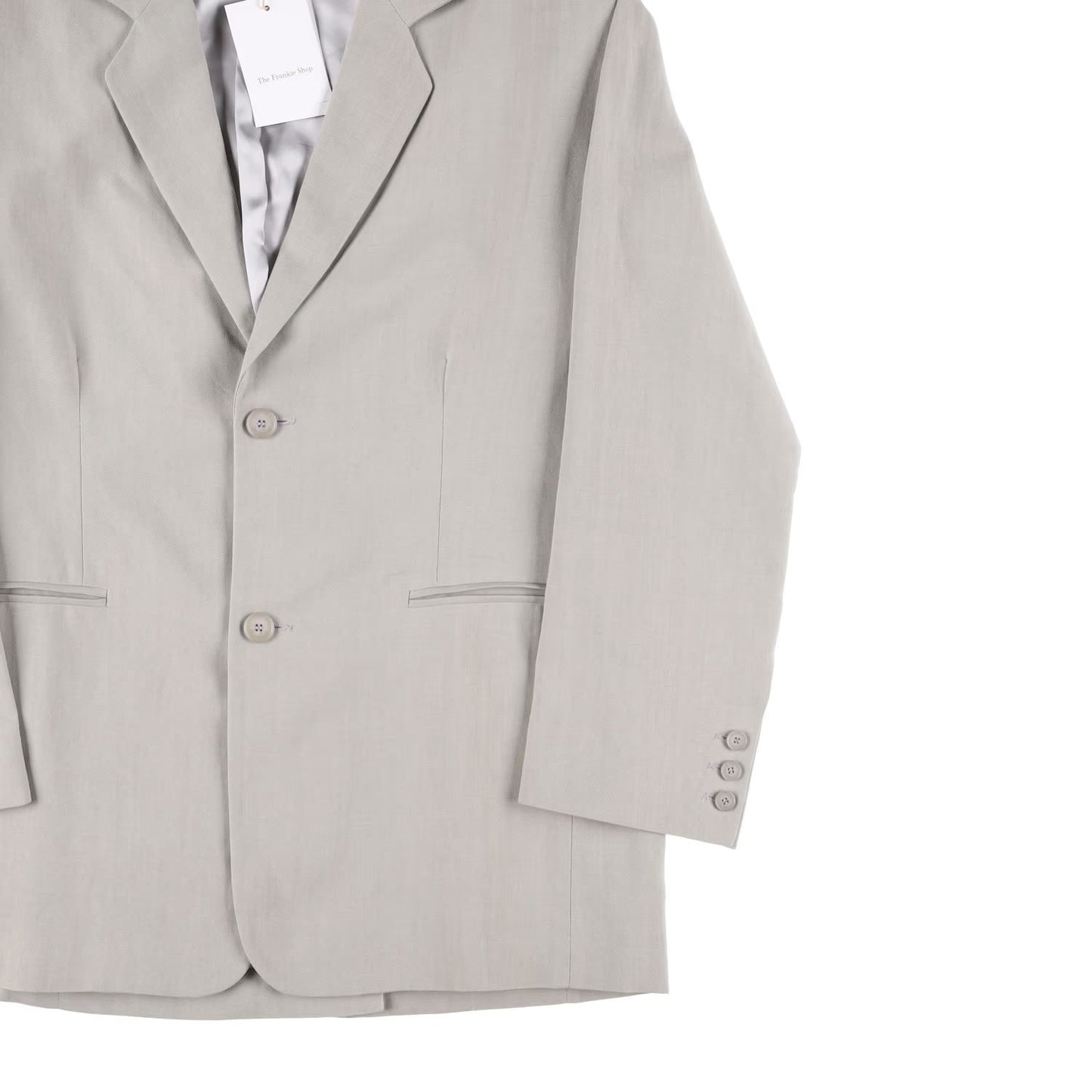 FRANKIE SHOP Womens Aiden Single Breasted Blazer Linen Sage Size S RRP 350 — View 5