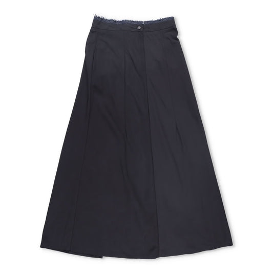 OUR LEGACY Womens A Line Skirt Black Cotton Blend Lightweight Casual RRP 325