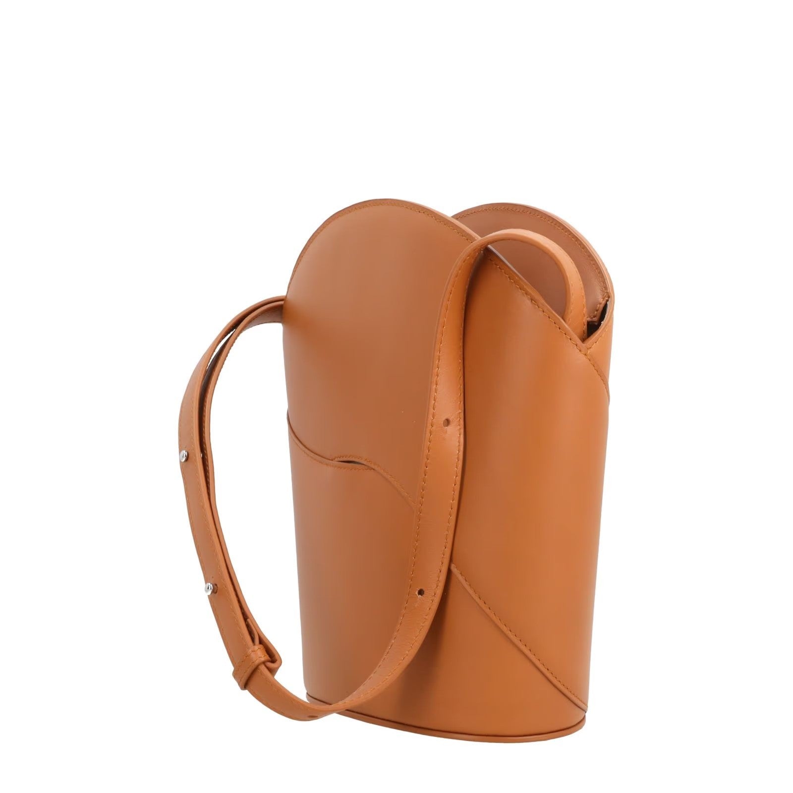 Maeden Womens Oru Leather Crossbody Bag Brown Silver Hardware One Size RRP 510 — View 2