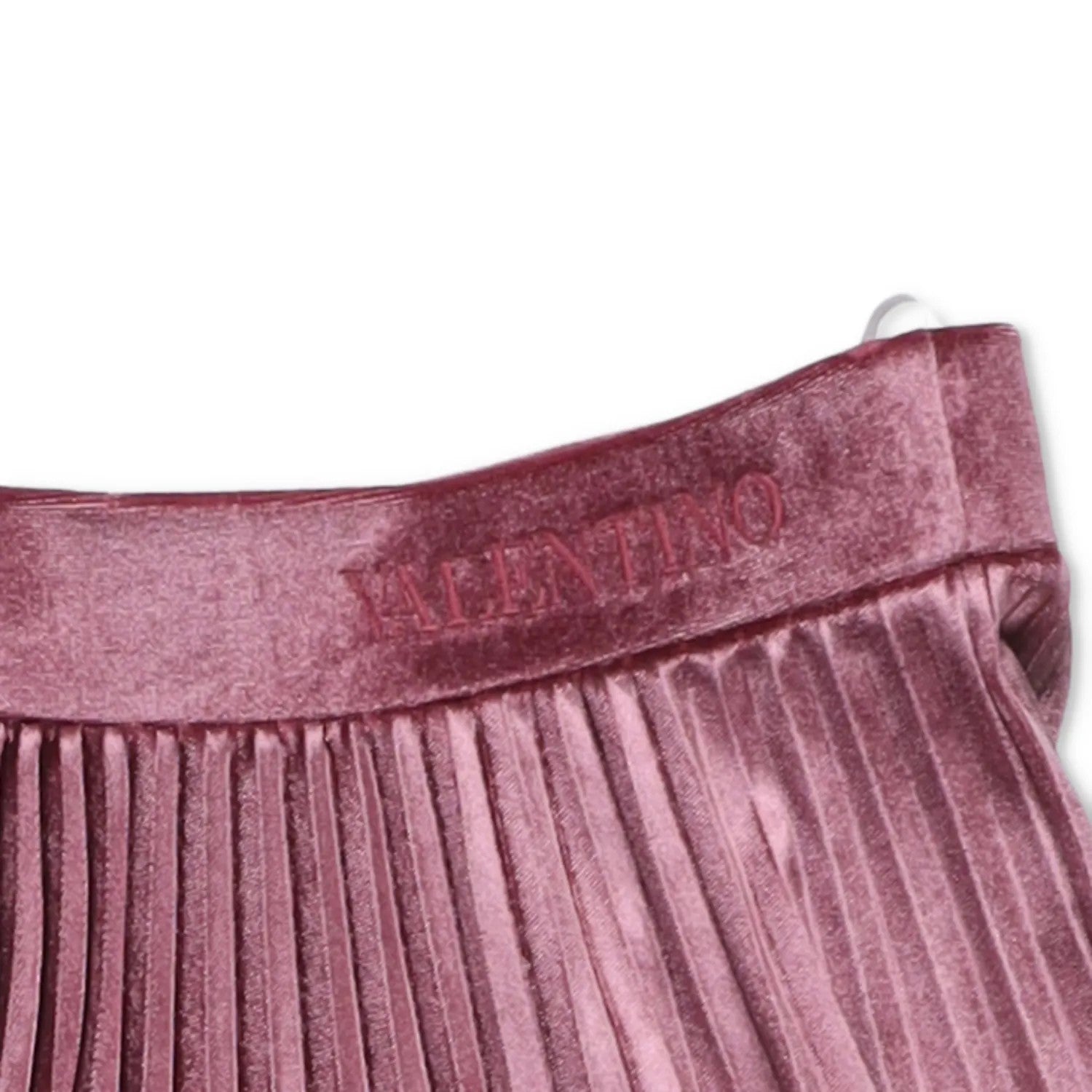 VALENTINO Womens Midi Skirt Satin Pleated Pink Shiny Polyester Blend XL RRP 1450 — View 5