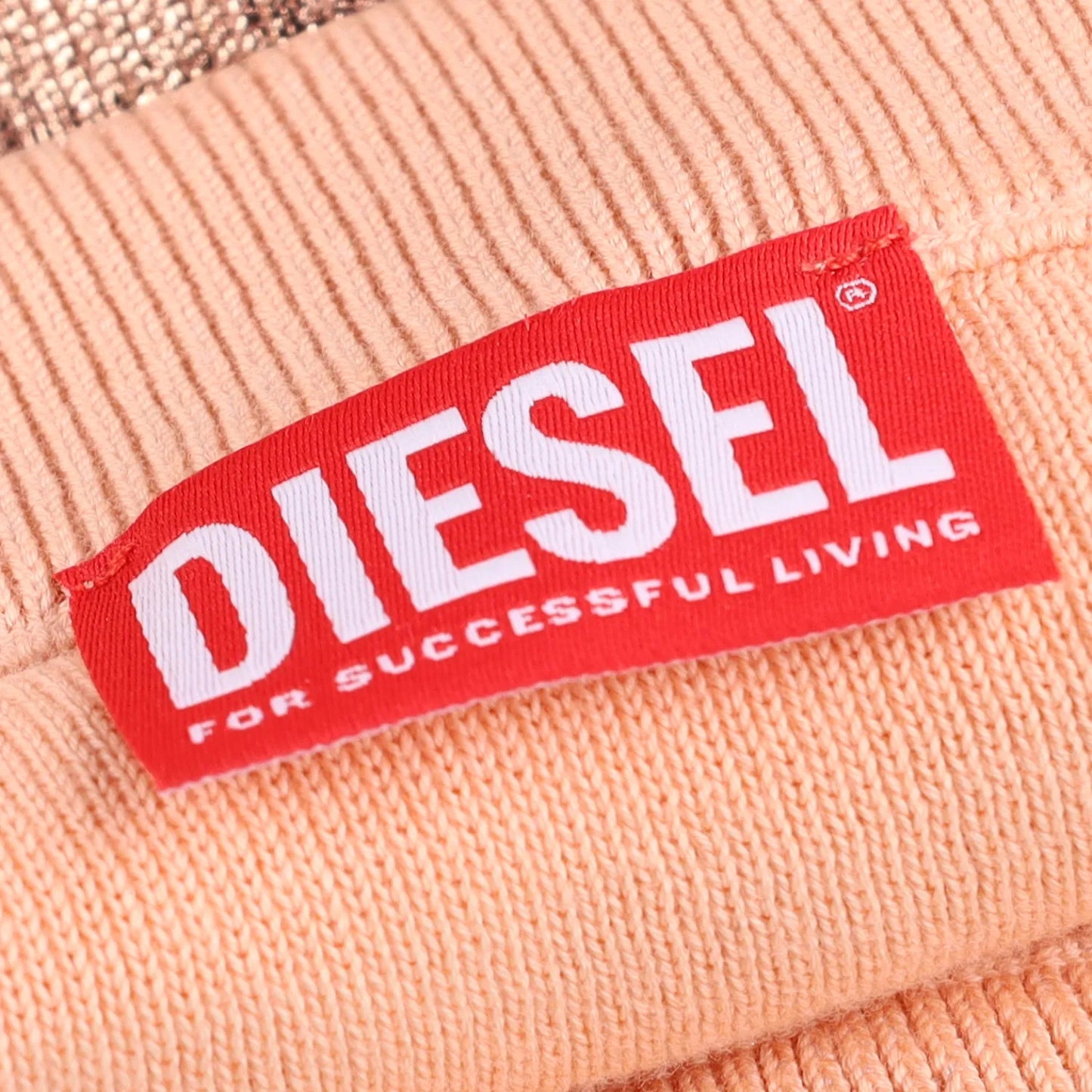 DIESEL Womens Knitwear Mini Skirt Shades Of Metallic Foil Oval Orange S RRP 185 — View 5