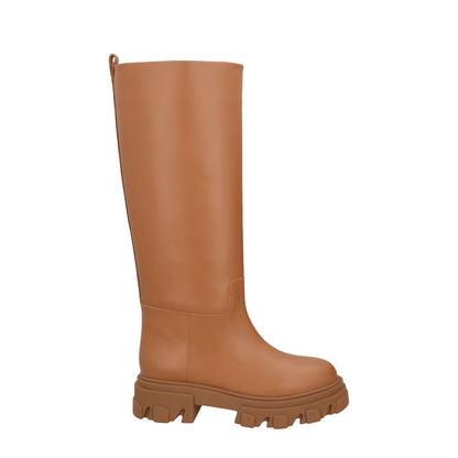 GIA COUTURE X Pernille Women Tubular Combat Leather Boot Knee Chunky UK5 RRP480