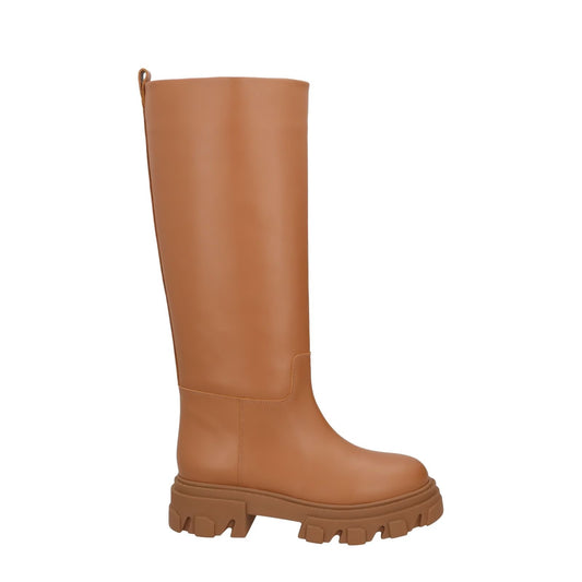 GIA COUTURE X Pernille Women Tubular Combat Leather Boot Knee Chunky UK5 RRP480
