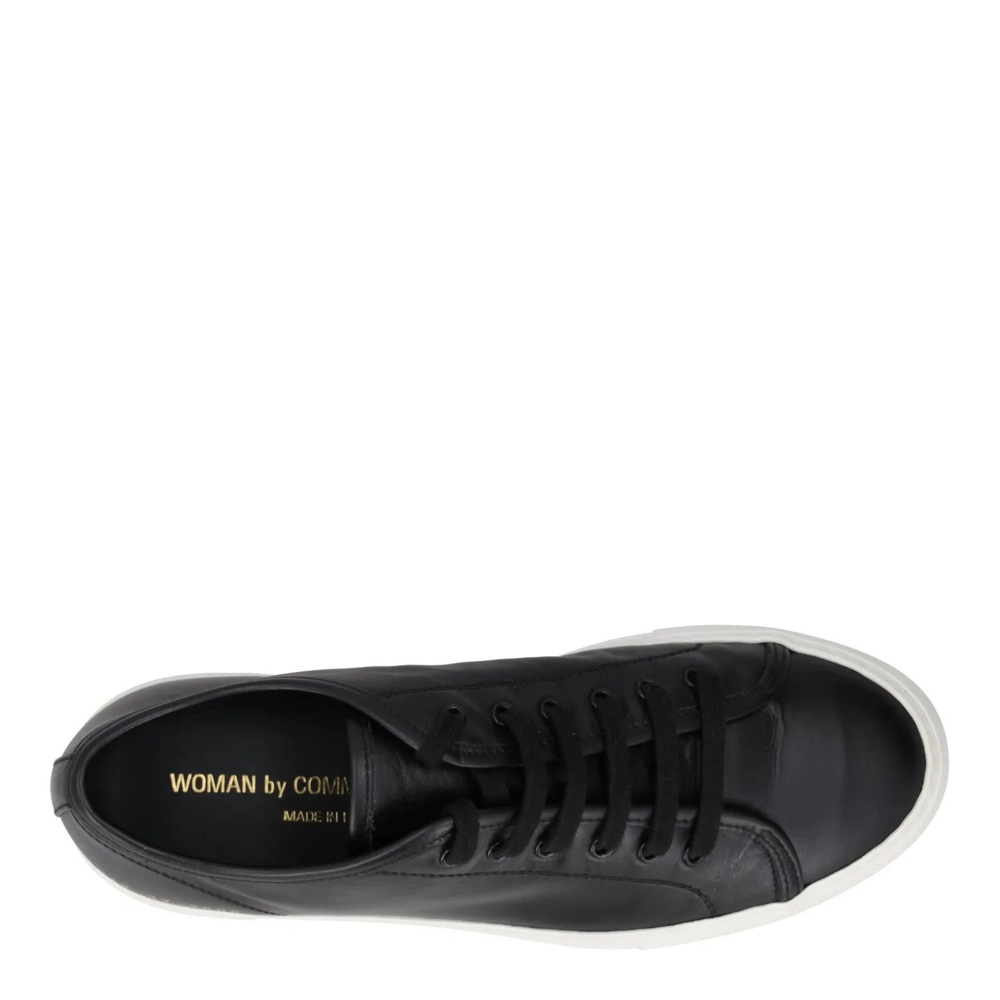 COMMON PROJECTS Womens Trainers Black Leather White Low Top Lace Up UK 4 RRP 395 — View 7