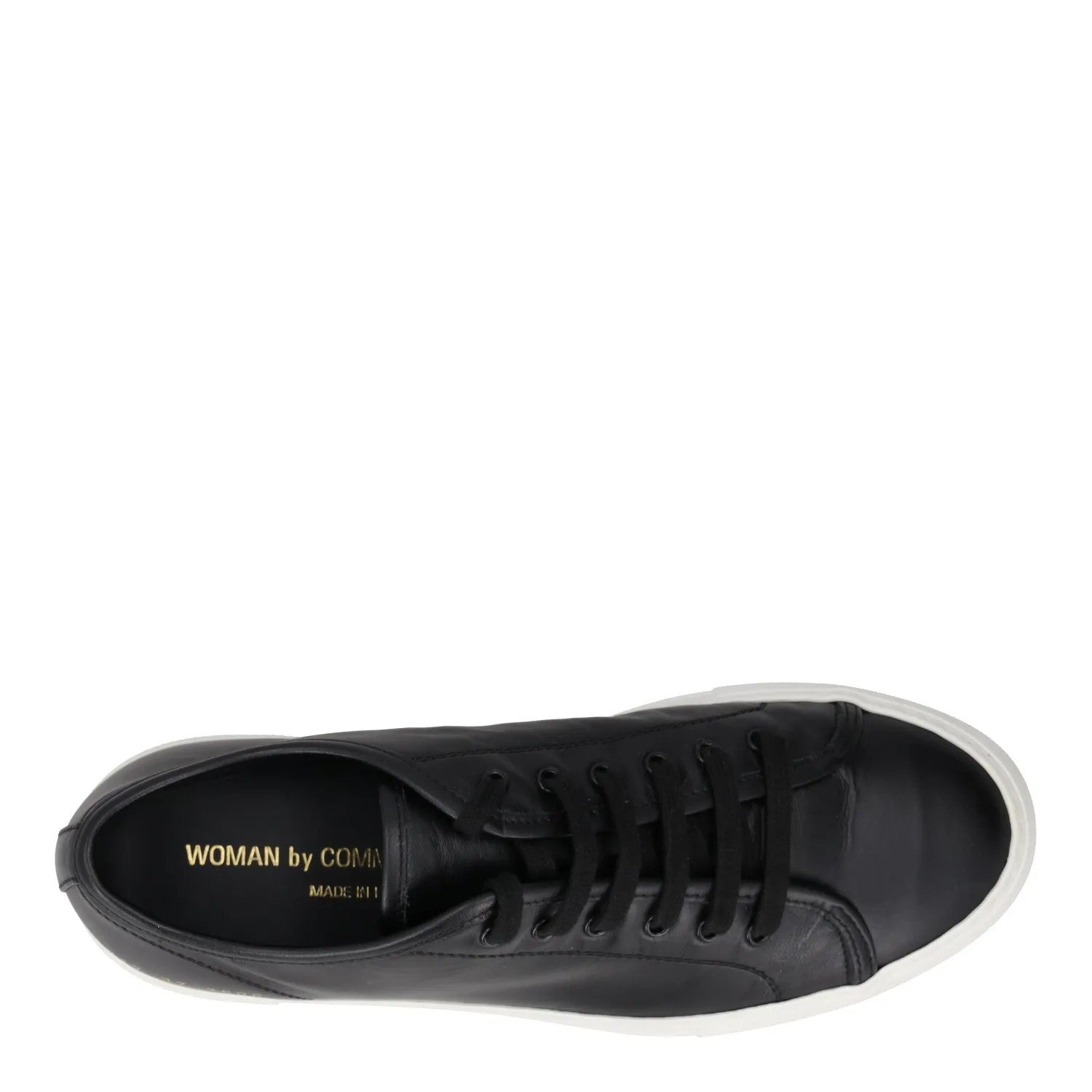 COMMON PROJECTS Womens Trainers Black Leather White Low Top Lace Up UK 4 RRP 395 — View 7