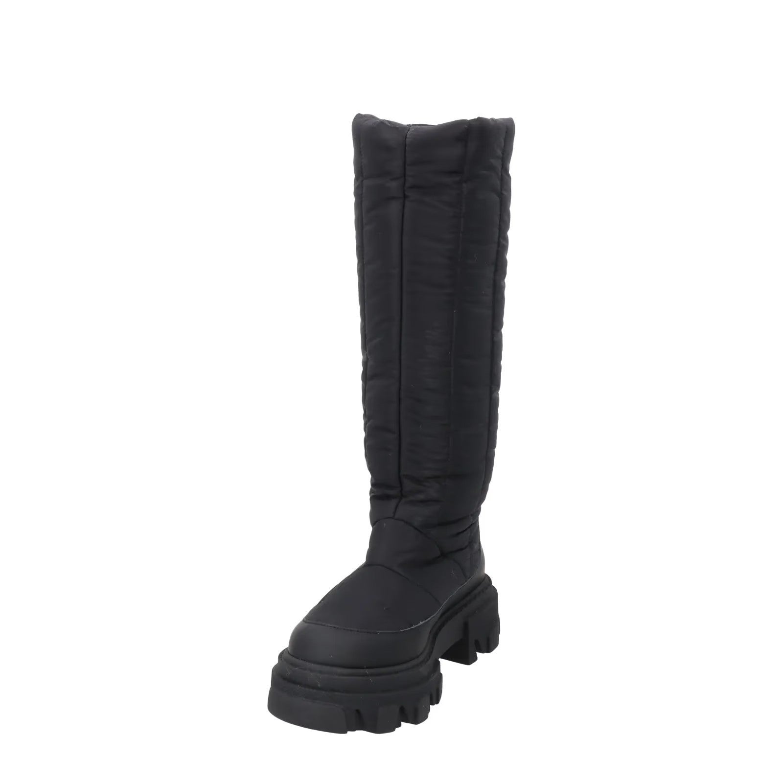 GIA COUTURE Womens Knee High Boot Black Fabric Flat Rubber Padded EU35 RRP500 — View 3