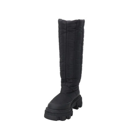 GIA COUTURE Womens Knee High Boot Black Fabric Flat Rubber Padded EU35 RRP500 — View 3