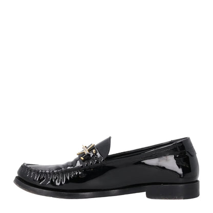 SAINT LAURENT Womens Loafers Black Patent Leather Tassel Flats UK 6 RRP 785 — View 4