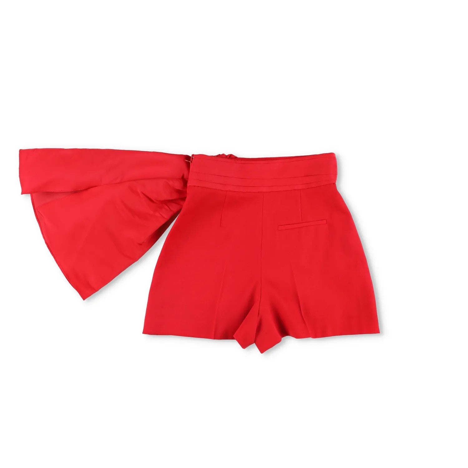 ALEXANDER MCQUEEN Womens Bow Knot Shorts Mini Red Flat Front Size 38 RRP 1205 — View 8
