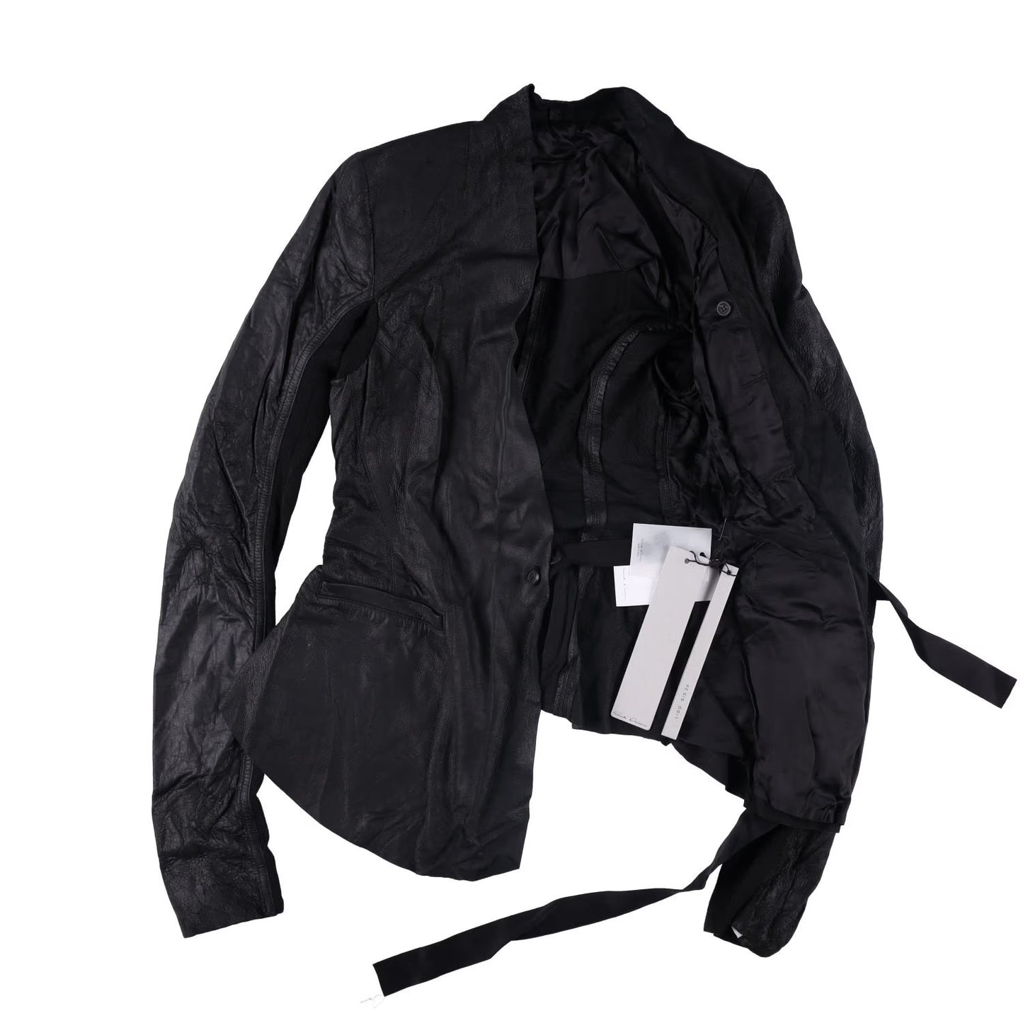 RICK OWENS Women Rick Jacket Blazer V-Neck Long Sleeve Black Size 38 RRP 1340 — View 8