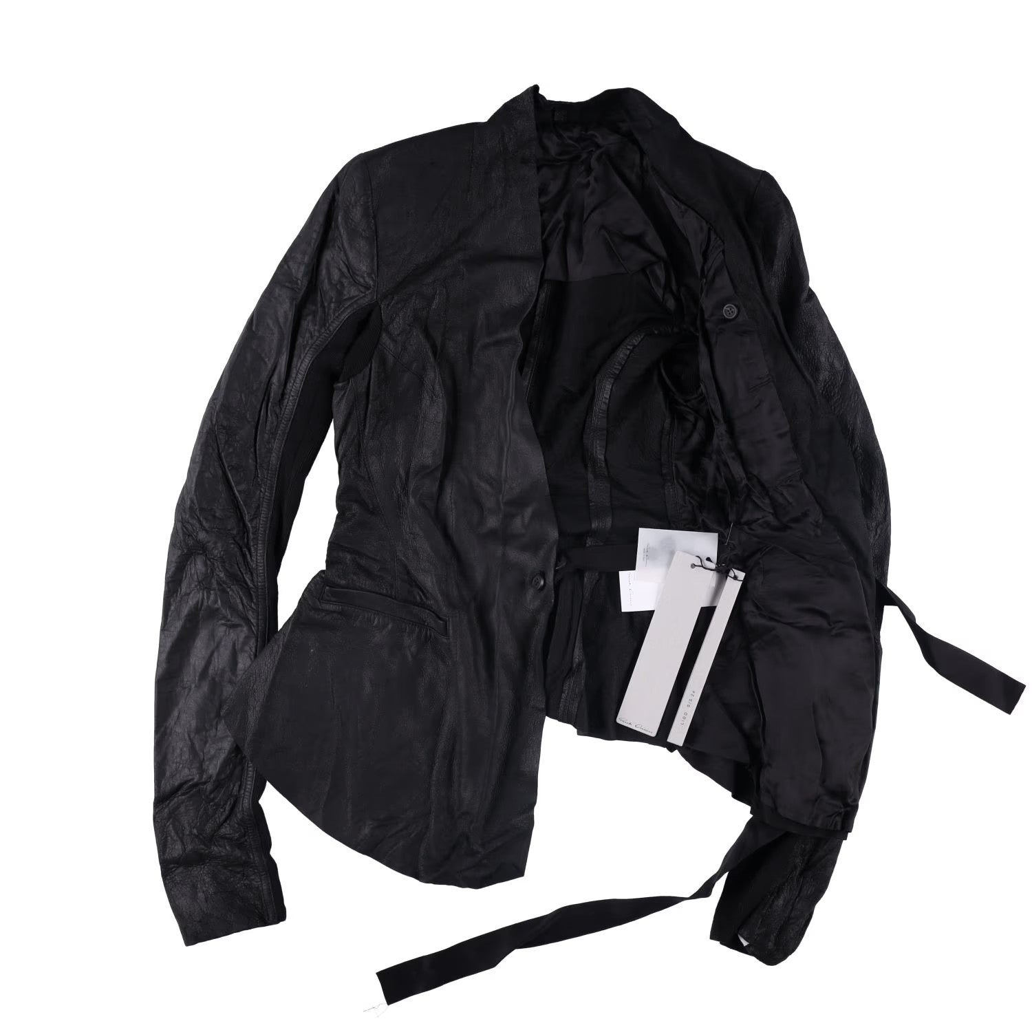 RICK OWENS Women Rick Jacket Blazer V-Neck Long Sleeve Black Size 38 RRP 1340 — View 8