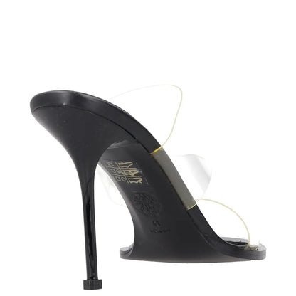 ALEXANDER MCQUEEN Womens Stiletto Heels Black Synthetic Clear Straps UK3 RRP 700 — View 6