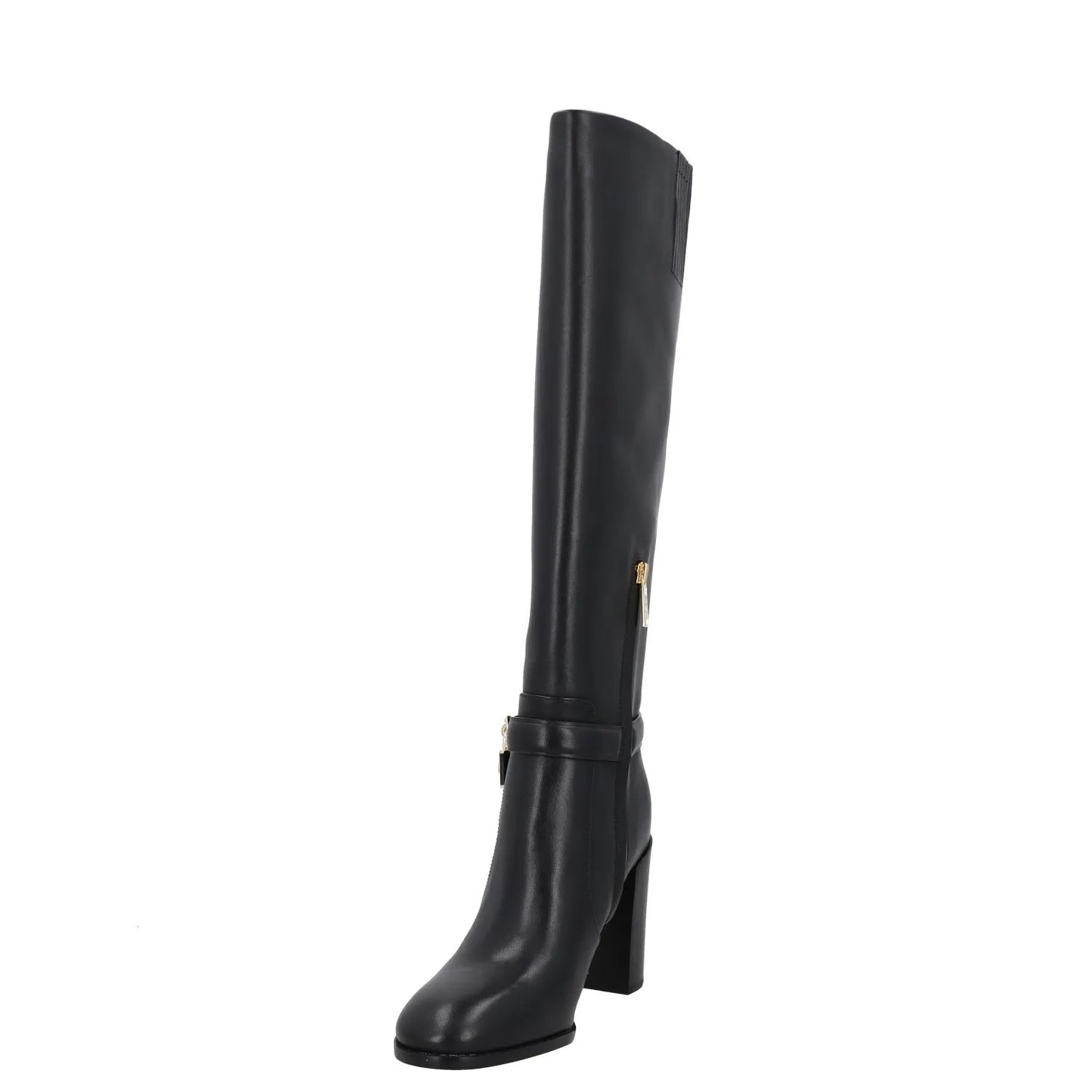 MICHAEL KORS Womens Knee High Boots Black Leather Almond Toe Zip UK 4 RRP 150 — View 3