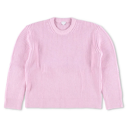 BOTTEGA VENETA Men Sweater Wool+Cashmere English Rib Knit Pink Jumper XL RRP1550