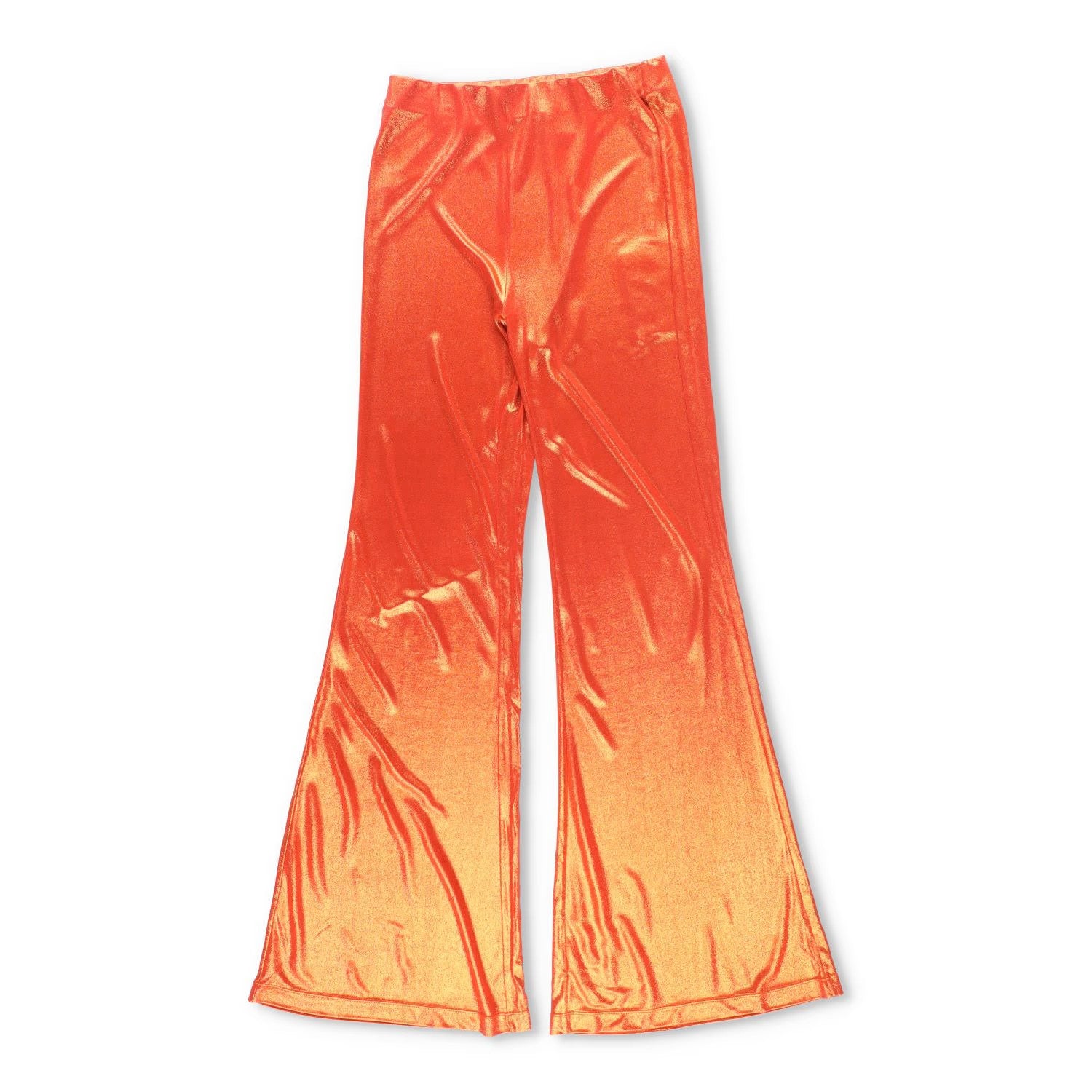 MACCAPANI Womens Lurex The Easy Pant Flared Trousers Orange Size S RRP 490