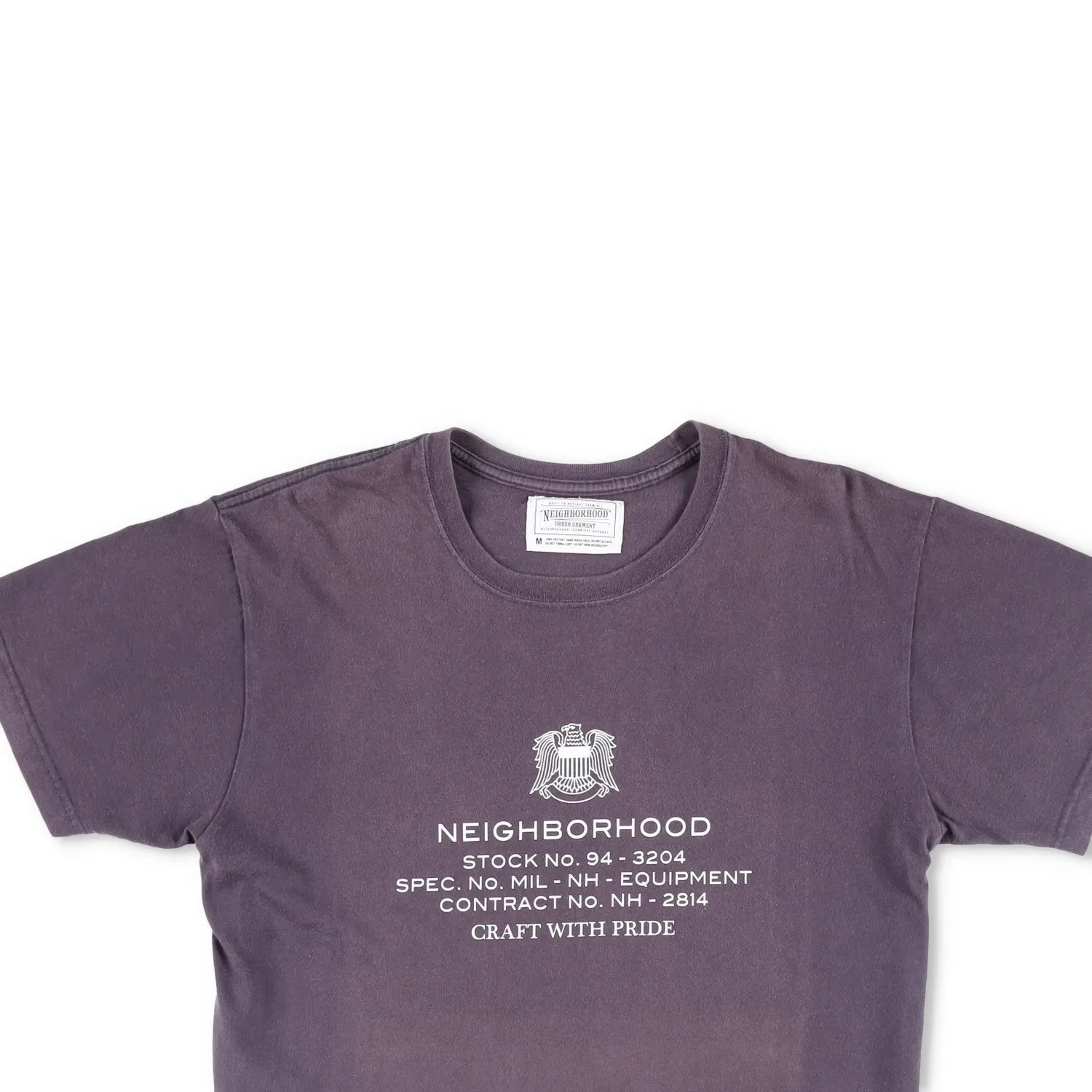 NEIGHBOURHOOD Mens T-Shirt Purple Cotton Crew Neck Short Sleeve Logo M RRP 90 — View 2